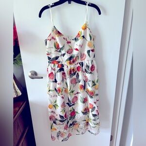 Stunning peach/summer fruit dress